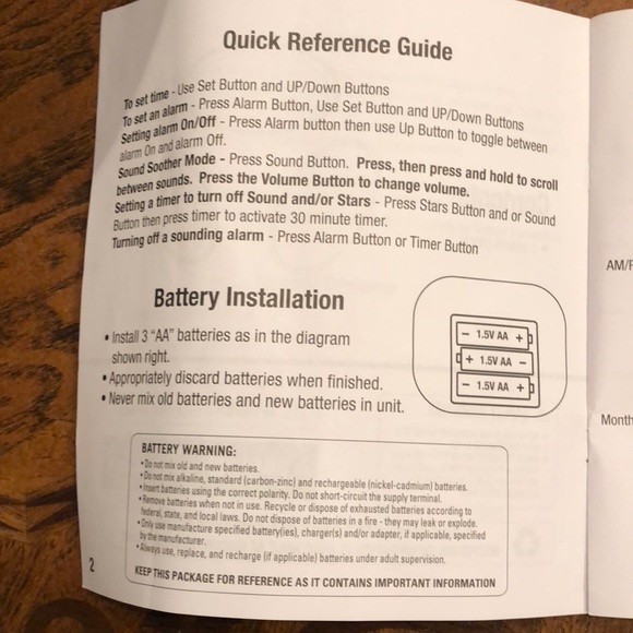 Sharper image projection alarm clock sound machine - Picture 6 of 8